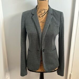 The Limited Green Chevron Blazer